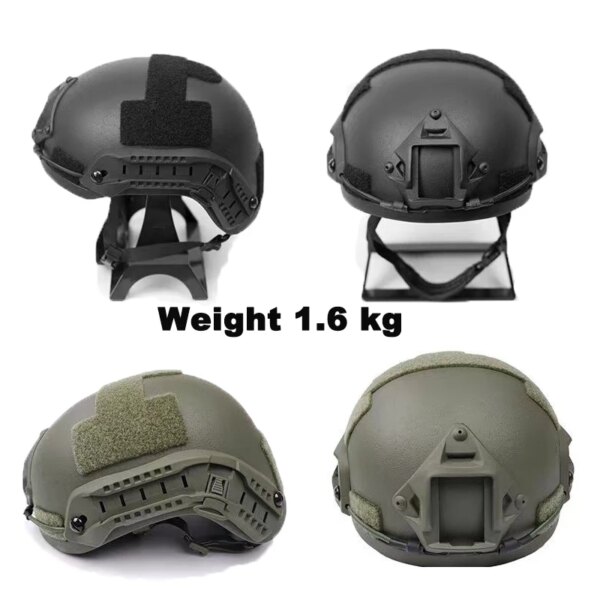 Casque balistique ACH, coupe haute, tactique PE, pare-balles, NIJ IIIA, avec coussin de Suspension rapide de windy