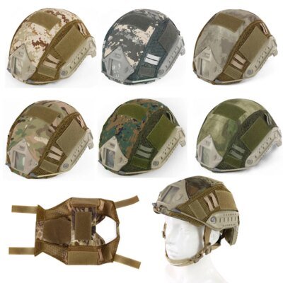 6235-75af3e.jpg Couvre-casque tactique, tour de tĂȘte 52-60cm, Ă©quipement Airsoft Paintball Wargame CS FAST, 10 couleurs