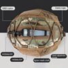 6260-149bb7.jpg Housse de casque de Combat militaire tactique CS Wargame Sport housse de casque pour ops-core Type PJ/BJ/MH casque rapide stroboscopique supports de lumière