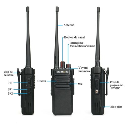 talkie walkie militaire - Retevis RT29 Talkie Walkie Longue Portée