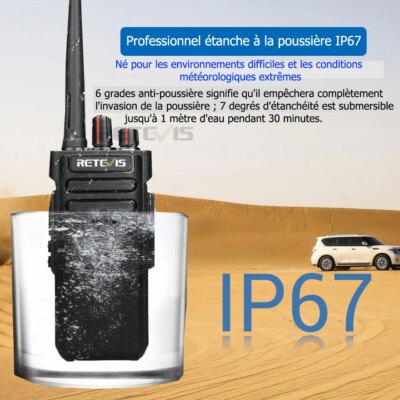 talkie walkie militaire - Retevis RT29 Talkie Walkie Longue Portée
