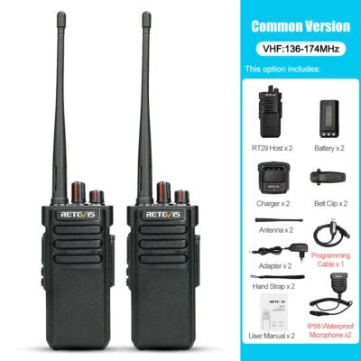 talkie walkie militaire - Retevis RT29 Talkie Walkie Longue Portée