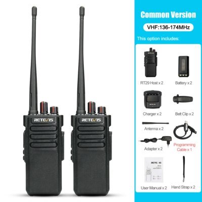 talkie walkie militaire - Retevis RT29 Talkie Walkie Longue Portée