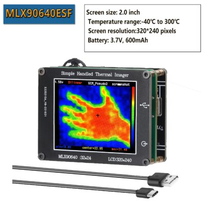 Imageur thermique portatif-40 ℃ à 300 ℃, écran LCD 2.8 pouces