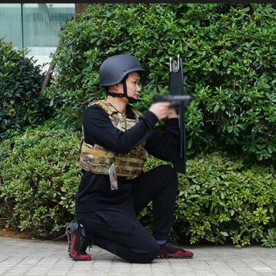 6580-8518a0.jpg Arme à main avec fenêtres cassées, accessoires d'auto-défense tactique, Anti-émeute, pare-balles, bouclier de sécurité Police swat, fournitures d'outils