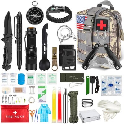 kit de survie complet d'urgence SOS en plein Air