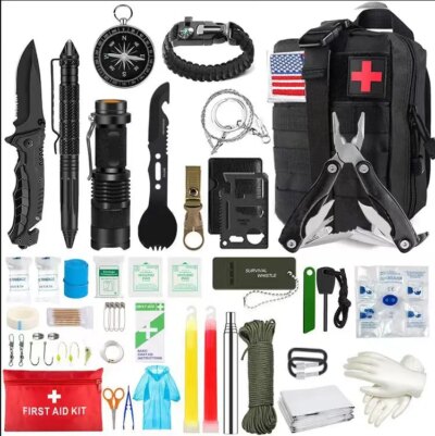 kit de survie complet d'urgence SOS en plein Air