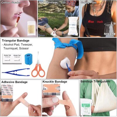 kit de survie militaire IFAK Molle, 142 pièces, équipement de premiers secours