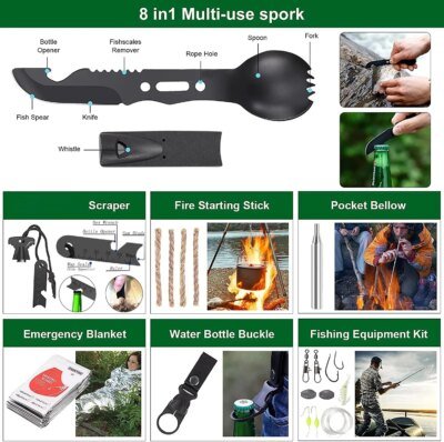 kit de survie militaire IFAK Molle, 142 pièces, équipement de premiers secours