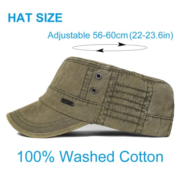 Casquettes militaires en coton délavé pour hommes, casquette militaire de combat – Image 4