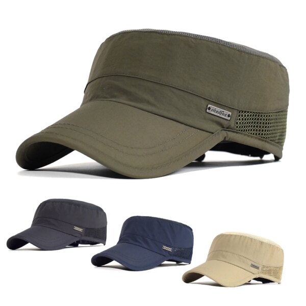 Casquette de Sport de plein air en maille à séchage rapide, casquette militaire pour hommes