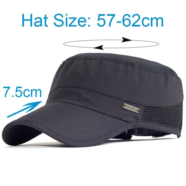 Casquette de Sport de plein air en maille à séchage rapide, casquette militaire pour hommes – Image 2