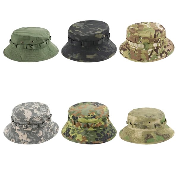Chapeaux de Camouflage militaire Boonie, chapeau seau d'été pour hommes et femmes – Image 3
