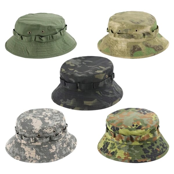 Chapeaux de Camouflage militaire Boonie, chapeau seau d'été pour hommes et femmes – Image 4