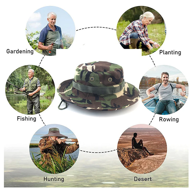 Casquette de Camouflage tactique Boonie, chapeaux militaires, casquettes d'armée, plein air – Image 6