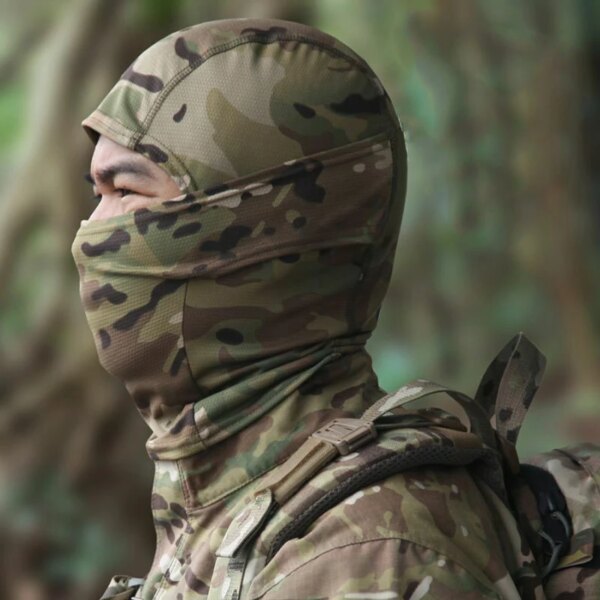 Cagoule de Camouflage tactique, masque facial complet, Ski, cyclisme, armée de chasse, écharpe – Image 3