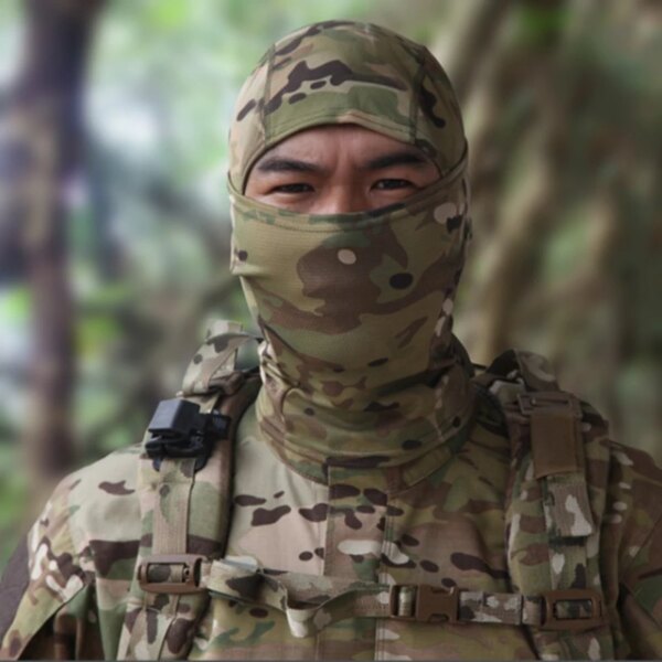 Cagoule de Camouflage tactique, masque facial complet, Ski, cyclisme, armée de chasse, écharpe – Image 2