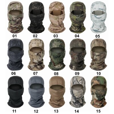 Cagoule de Camouflage tactique, masque facial complet, Ski, cyclisme, armée de chasse, écharpe