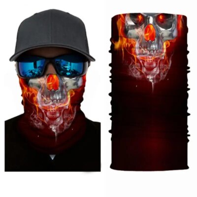 Masque facial de cyclisme, couvre-chef coupe-vent, casquette cagoule camouflage