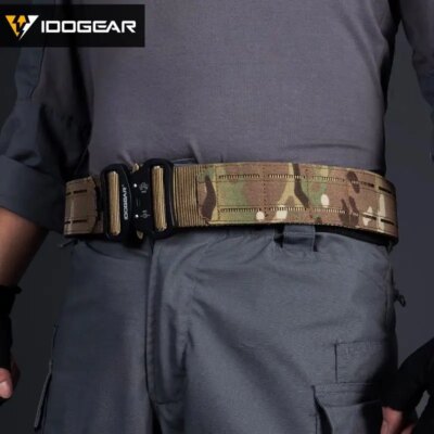 Ceinture Tactique 2 Pouces à Boucle Métallique pour Homme, Décrochage facile
