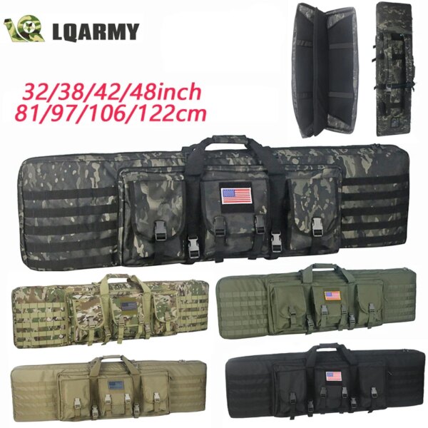 Étui à Double fusil tactique de 32 38 42 48 pouces, sac à dos pour fusil militaire Molle