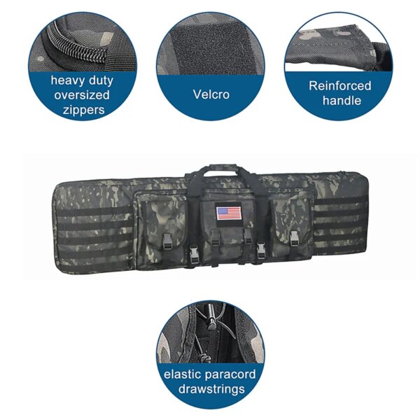 Étui à Double fusil tactique de 32 38 42 48 pouces, sac à dos pour fusil militaire Molle – Image 5