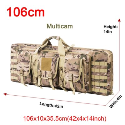 Étui à Double fusil tactique de 32 38 42 48 pouces, sac à dos pour fusil militaire Molle