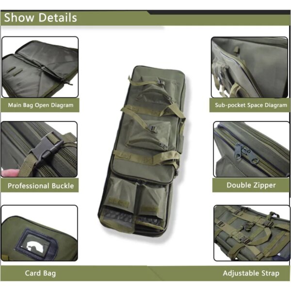 Sac tactique pour armes à feu d'extérieur 1.2m, sac de chasse de 1m CS 85CM – Image 6