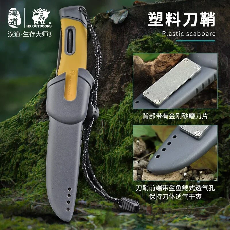 couteau de survie en plein air, 5CR15MOV, en acier inoxydable, pour Camping – Image 3