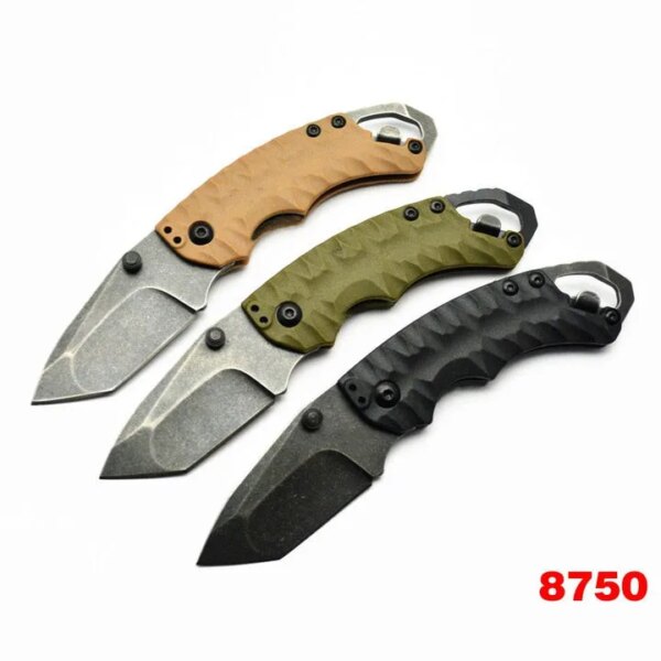 Kersaw Shuffle II 8750 Mini couteau de chasse pliable manuel Blackwash Tanto bord uni 8Cr13Mov lame tactique couteaux EDC de survie