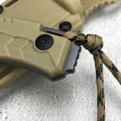 8515-649dd8.jpg Topps M01 couteau militaire tactique à lame fixe AUS-8A acier poignée en Nylon couteaux de survie au Combat