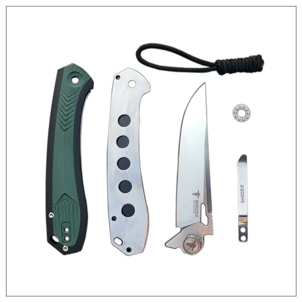 couteau pliant XUN110, couteaux de poche tactiques d'extérieur, poignée D2 en acier G10 – Image 6