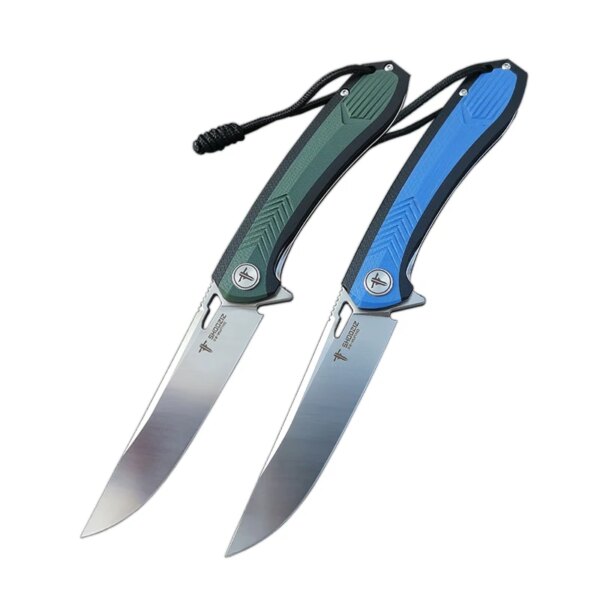 couteau pliant XUN110, couteaux de poche tactiques d'extérieur, poignée D2 en acier G10 – Image 2