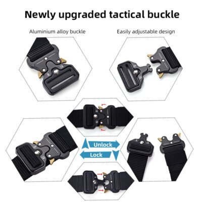 DWTS] ceinture en métal pour hommes, ceinture tactique pour hommes, ceintures militaires en toile