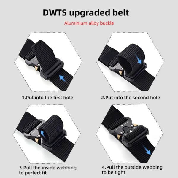 DWTS] ceinture en métal pour hommes, ceinture tactique pour hommes, ceintures militaires en toile – Image 5