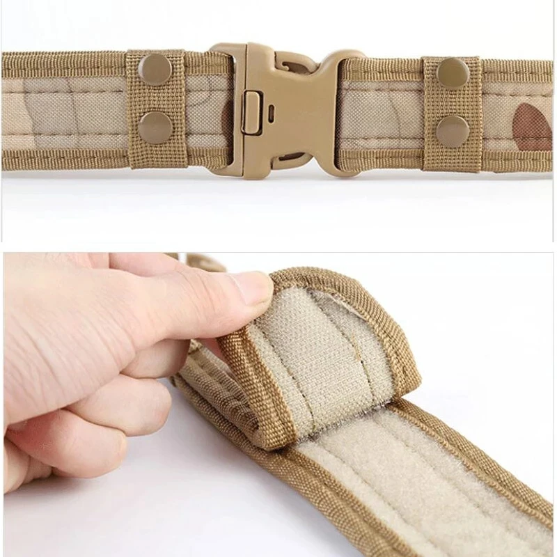 Ceinture tactique Ă dĂ©gagement rapide, Style armĂ©e, de Combat, de mode pour hommes, en toile â Image 3