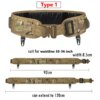 Ceinture tactique rembourrée pour Airsoft CS Molle, ceinture de Combat pour Paintball