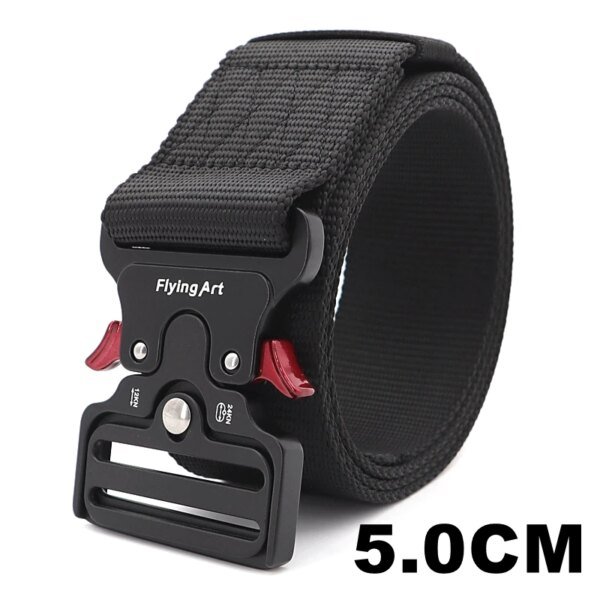 Ceinture de taille militaire en Nylon pour hommes, largeur 5.0CM, largeur 145cm, tactique militaire