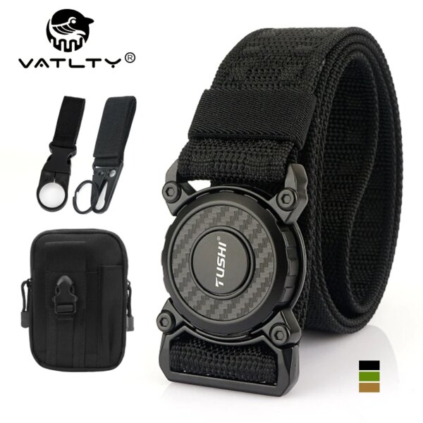 Nouvelle ceinture tactique militaire Alliage Boucle pivotante Nylon véritable, ceinture de combat de l’armée