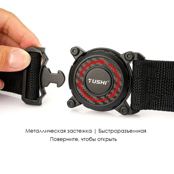 Nouvelle ceinture tactique militaire Alliage Boucle pivotante Nylon véritable, ceinture de combat de l’armée – Image 3