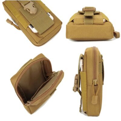 Sac de ceinture tactique Molle pour hommes, pochette pour téléphone, militaire
