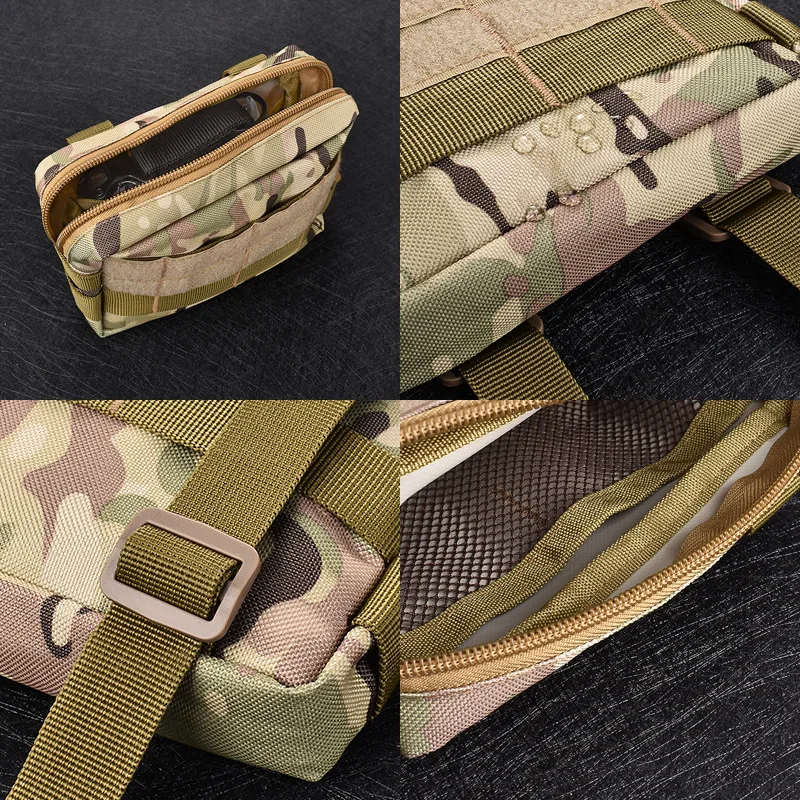 Pochette militaire Molle, sac de ceinture tactique, sac de tĂ©lĂ©phone de Sport de plein air, cyclisme EDC â Image 3