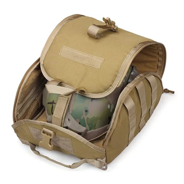 Sac à casque tactique, pochette de transport militaire à rangement Molle polyvalent pour casques de Combat de chasse et de sport
