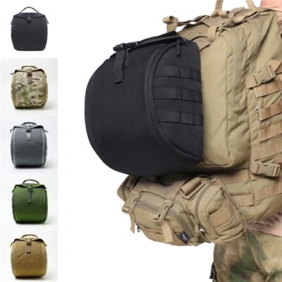 Sac à casque tactique, pochette de transport militaire à rangement Molle polyvalent pour casques de Combat de chasse et de sport