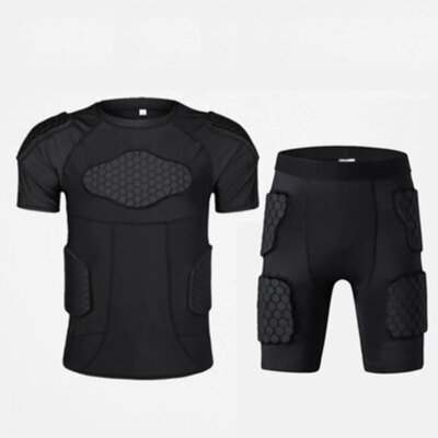 Gilet de Compression rembourré, genouillères de protection, Football, Paintball, basket-ball, patinage, Rugby, costumes Anti-collision