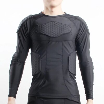 Gilet de Compression rembourré, genouillères de protection, Football, Paintball, basket-ball, patinage, Rugby, costumes Anti-collision