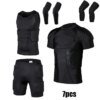 Gilet de Compression rembourré, genouillères de protection, Football, Paintball, basket-ball, patinage, Rugby, costumes Anti-collision