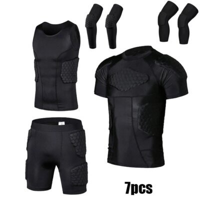 Gilet de Compression rembourré, genouillères de protection, Football, Paintball, basket-ball, patinage, Rugby, costumes Anti-collision
