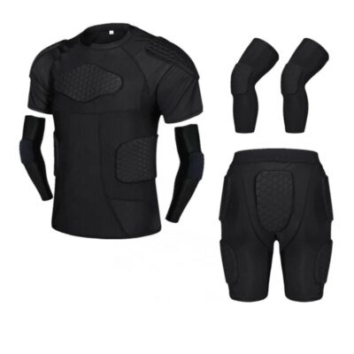 Gilet de Compression rembourré, genouillères de protection, Football, Paintball, basket-ball, patinage, Rugby, costumes Anti-collision