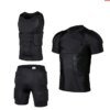 Gilet de Compression rembourré, genouillères de protection, Football, Paintball, basket-ball, patinage, Rugby, costumes Anti-collision
